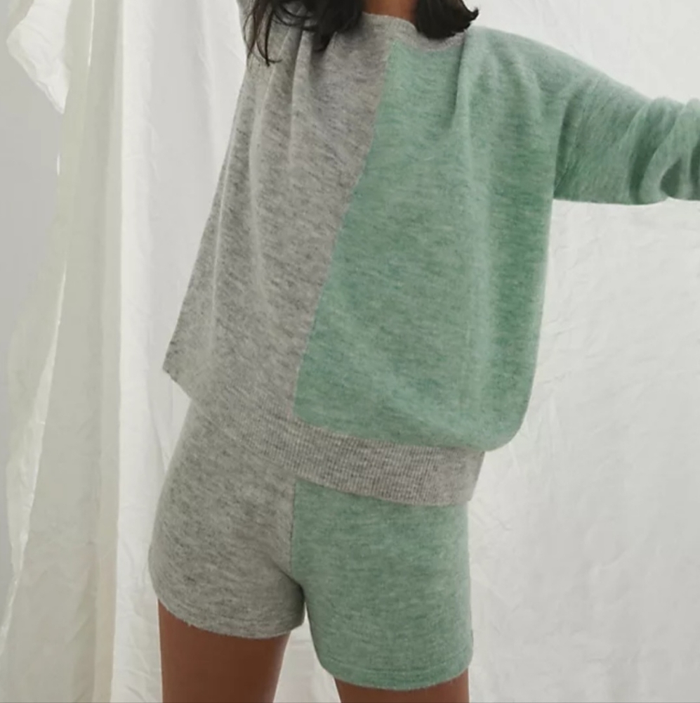 Saturday/Sunday lea colorblocked knit lounge set anthropologie small